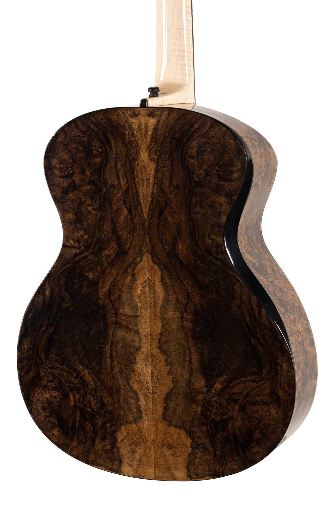Black Walnut Burl with a contrasting central sapwood band on the back of Turkowiak No. 467, Black Diamond