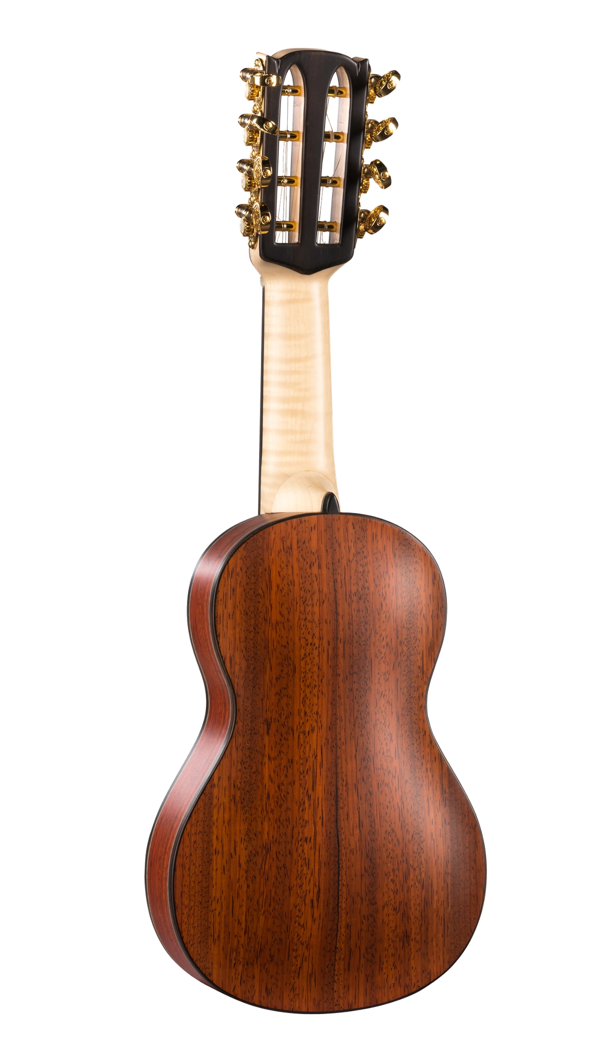 Back of the Turkowiak eight-steel-string travel ukulele No. 281