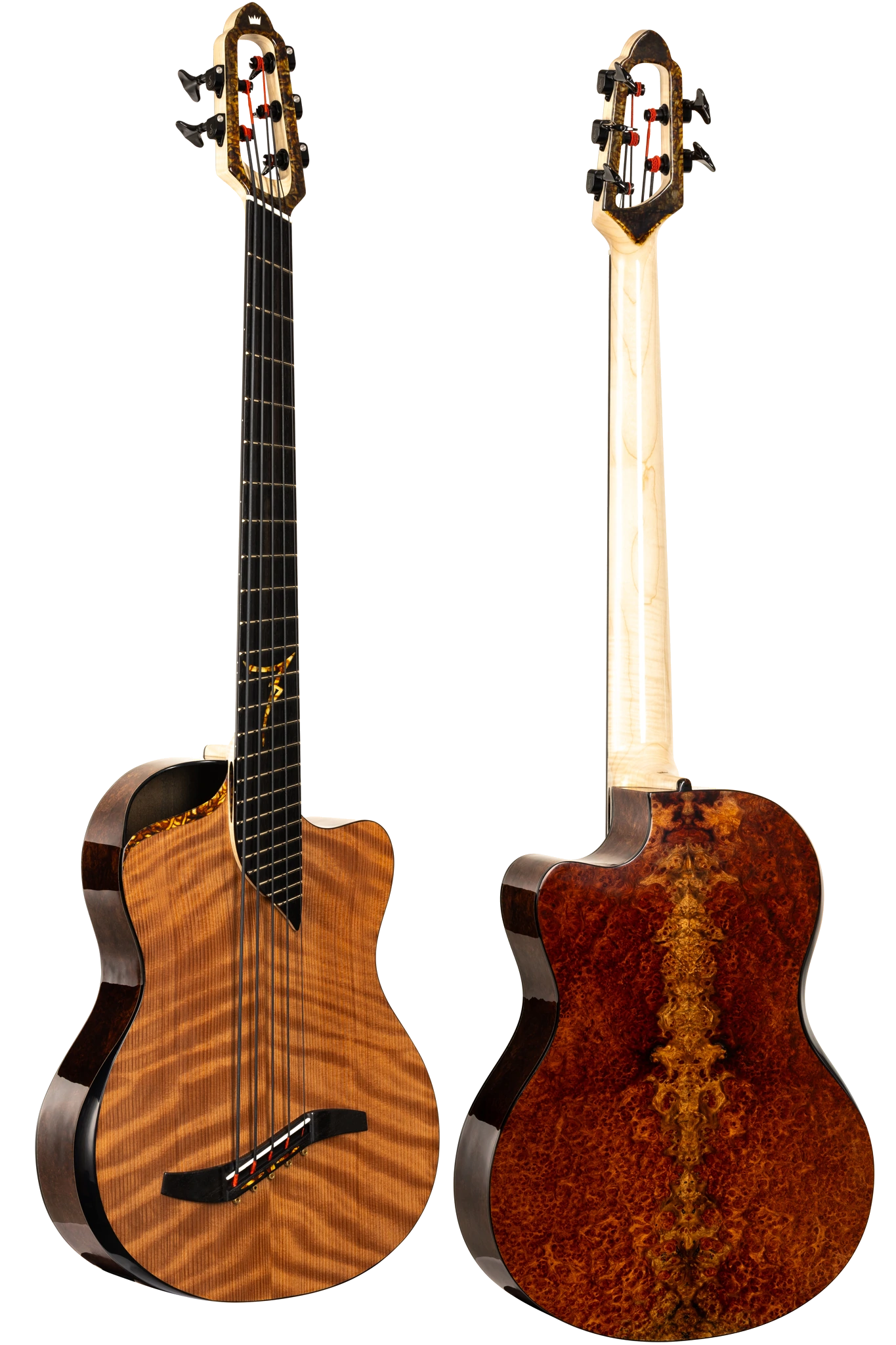 Luthier’s 5-string fan fret acoustic bass guitar no. 634