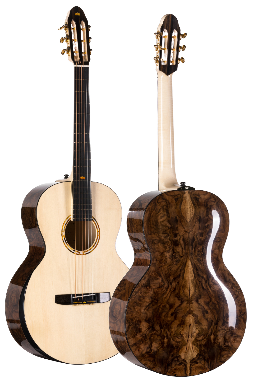 Acoustic Guitar with natural baltic amber inlay